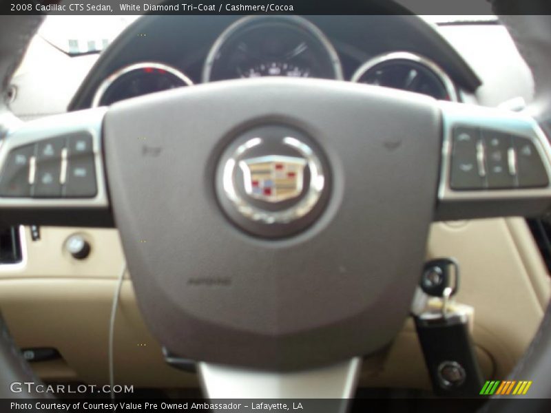 White Diamond Tri-Coat / Cashmere/Cocoa 2008 Cadillac CTS Sedan