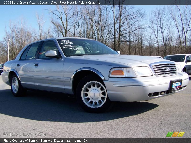 Silver Frost Metallic / Light Graphite 1998 Ford Crown Victoria Sedan