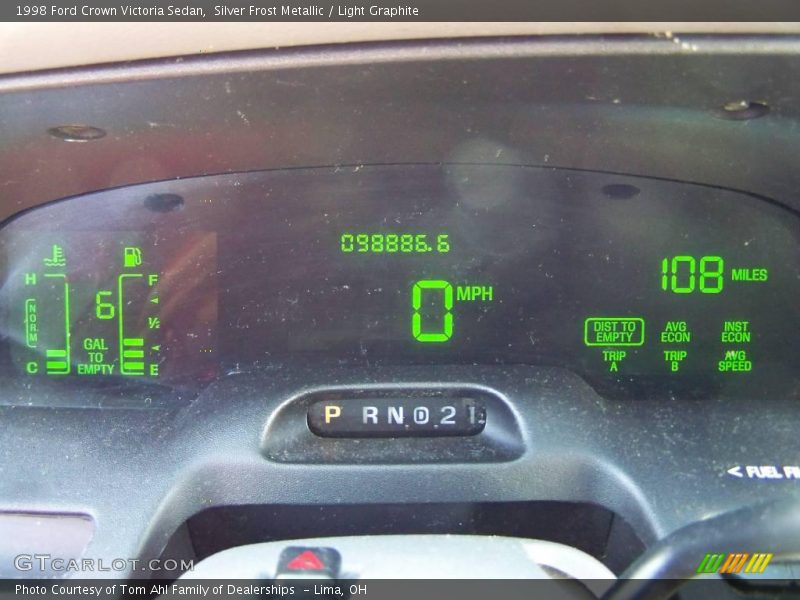 Silver Frost Metallic / Light Graphite 1998 Ford Crown Victoria Sedan