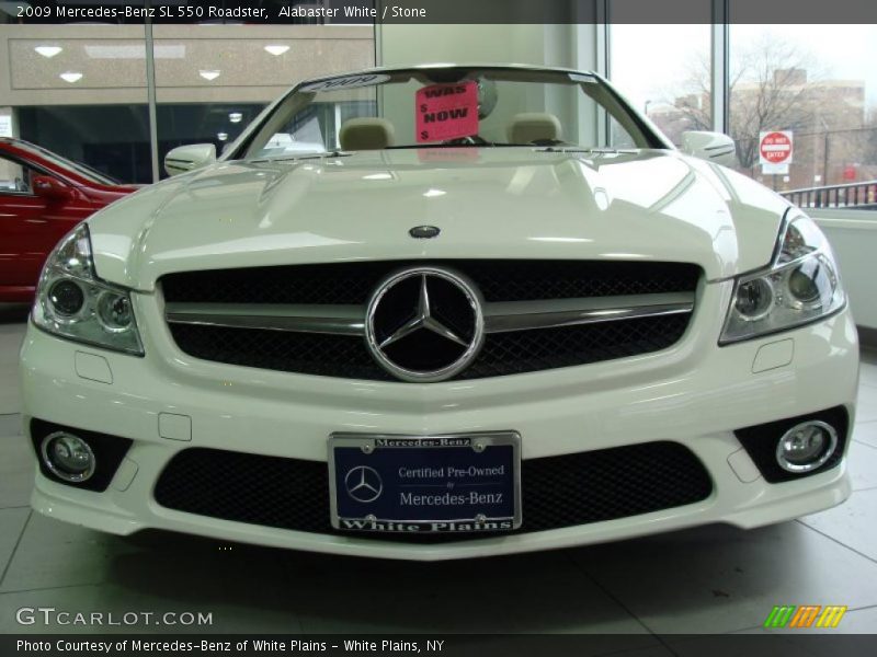 Alabaster White / Stone 2009 Mercedes-Benz SL 550 Roadster