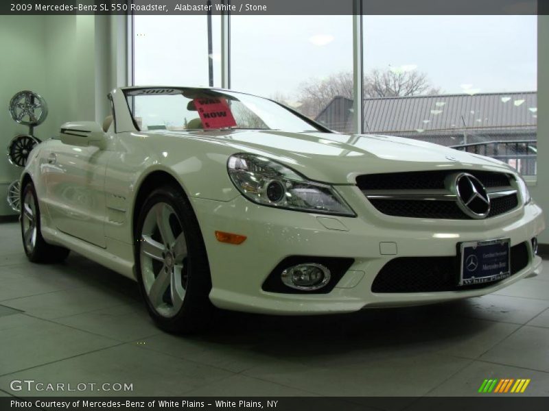 Alabaster White / Stone 2009 Mercedes-Benz SL 550 Roadster
