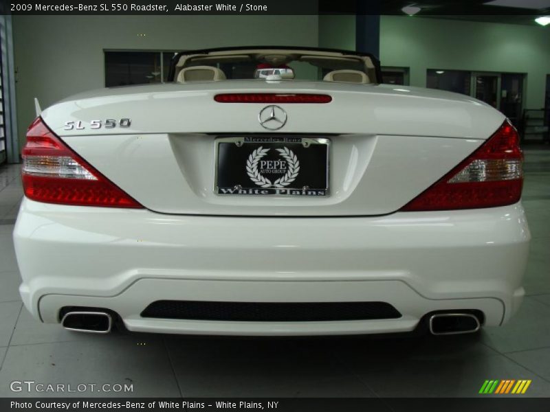 Alabaster White / Stone 2009 Mercedes-Benz SL 550 Roadster