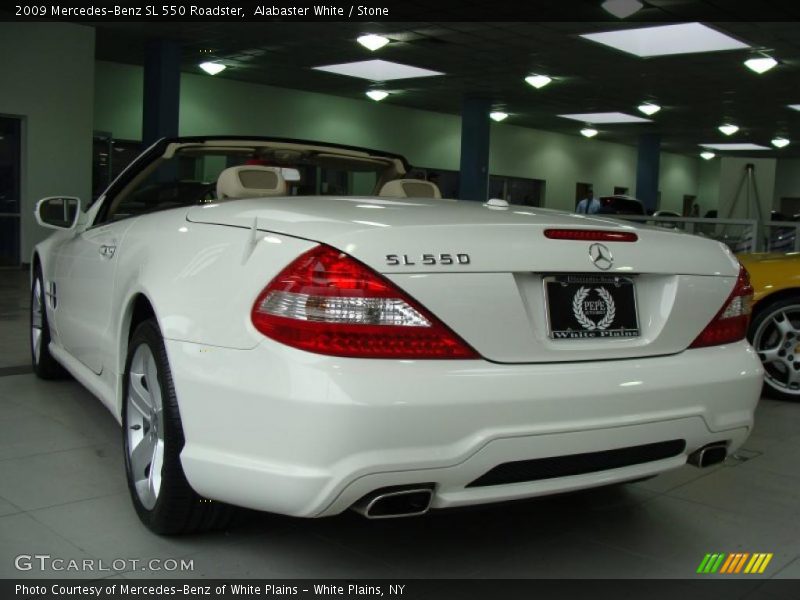 Alabaster White / Stone 2009 Mercedes-Benz SL 550 Roadster