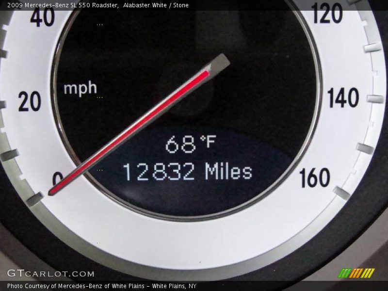 Alabaster White / Stone 2009 Mercedes-Benz SL 550 Roadster