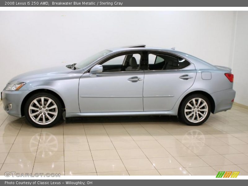 Breakwater Blue Metallic / Sterling Gray 2008 Lexus IS 250 AWD
