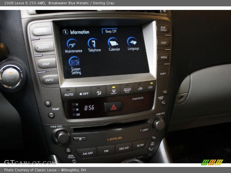 Breakwater Blue Metallic / Sterling Gray 2008 Lexus IS 250 AWD