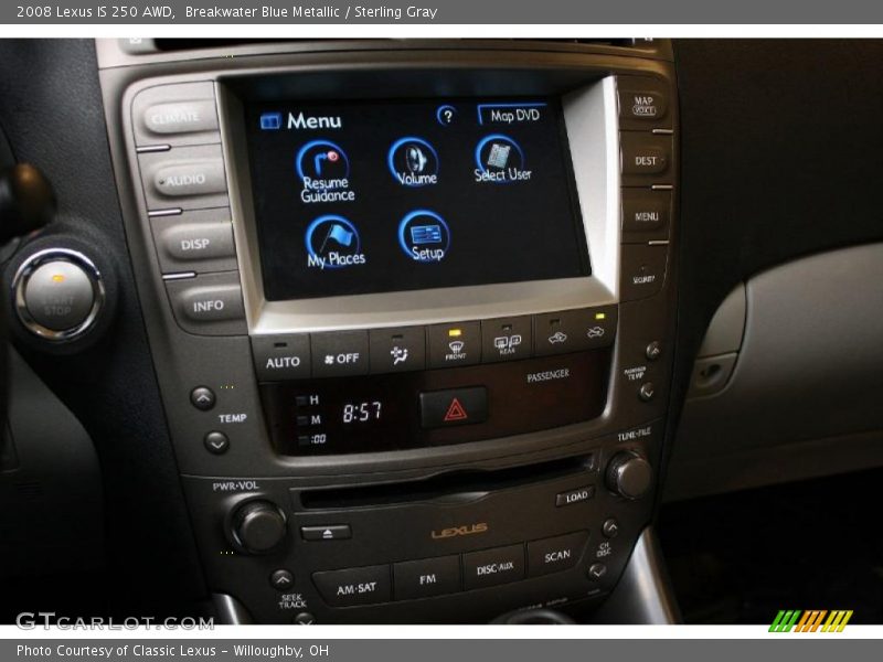 Breakwater Blue Metallic / Sterling Gray 2008 Lexus IS 250 AWD