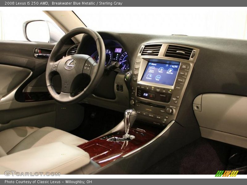 Breakwater Blue Metallic / Sterling Gray 2008 Lexus IS 250 AWD