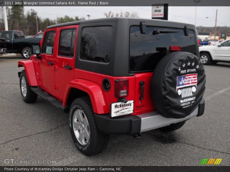 Flame Red / Black 2011 Jeep Wrangler Unlimited Sahara 4x4