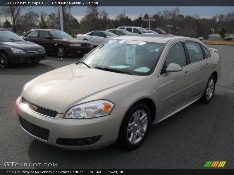Gold Mist Metallic / Neutral 2010 Chevrolet Impala LT
