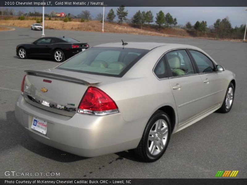 Gold Mist Metallic / Neutral 2010 Chevrolet Impala LT
