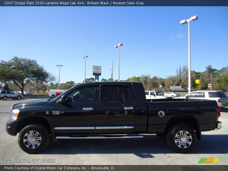 Brilliant Black / Medium Slate Gray 2007 Dodge Ram 2500 Laramie Mega Cab 4x4