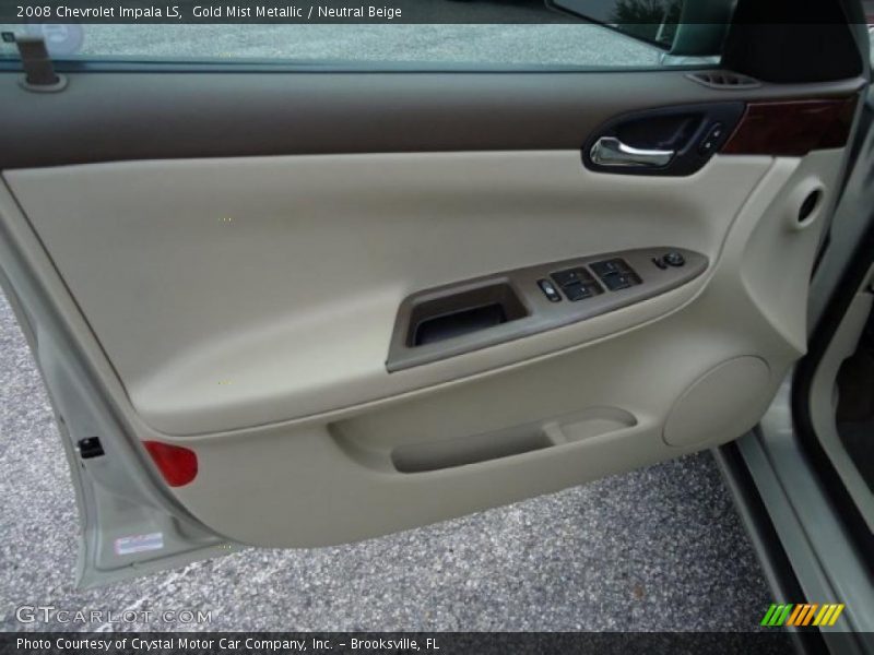 Gold Mist Metallic / Neutral Beige 2008 Chevrolet Impala LS