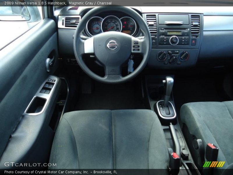 Magnetic Gray / Charcoal 2009 Nissan Versa 1.8 S Hatchback