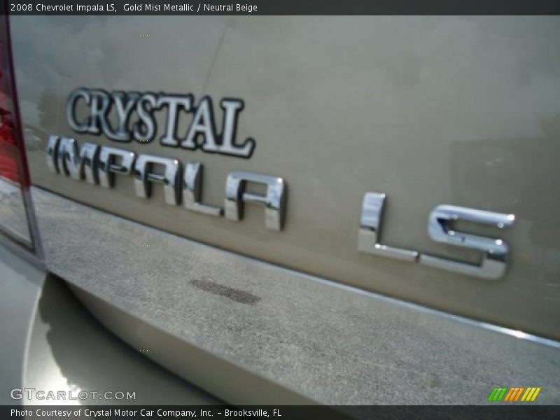 Gold Mist Metallic / Neutral Beige 2008 Chevrolet Impala LS