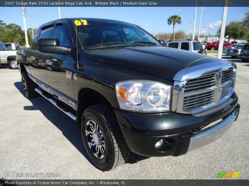 Brilliant Black / Medium Slate Gray 2007 Dodge Ram 2500 Laramie Mega Cab 4x4