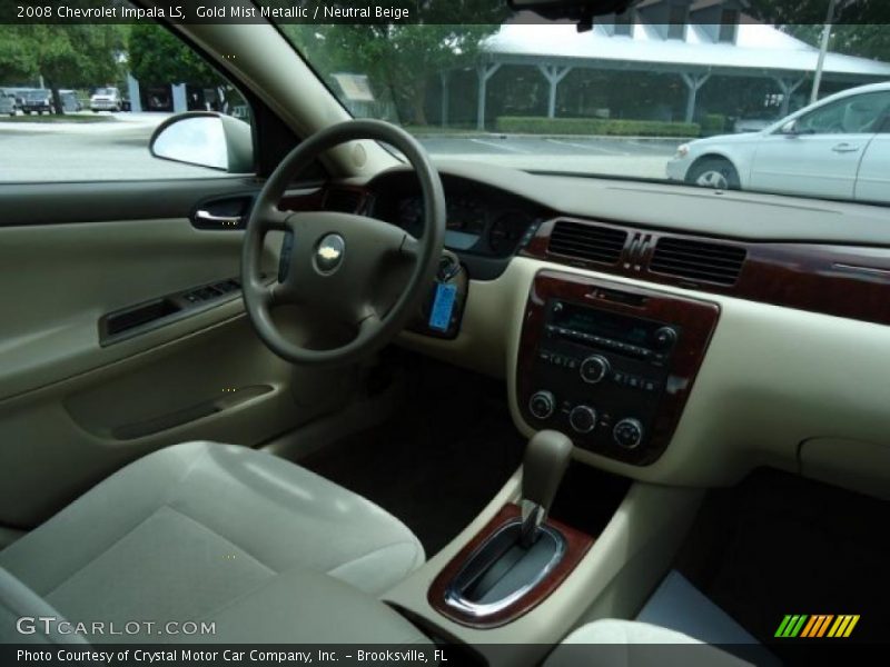 Gold Mist Metallic / Neutral Beige 2008 Chevrolet Impala LS
