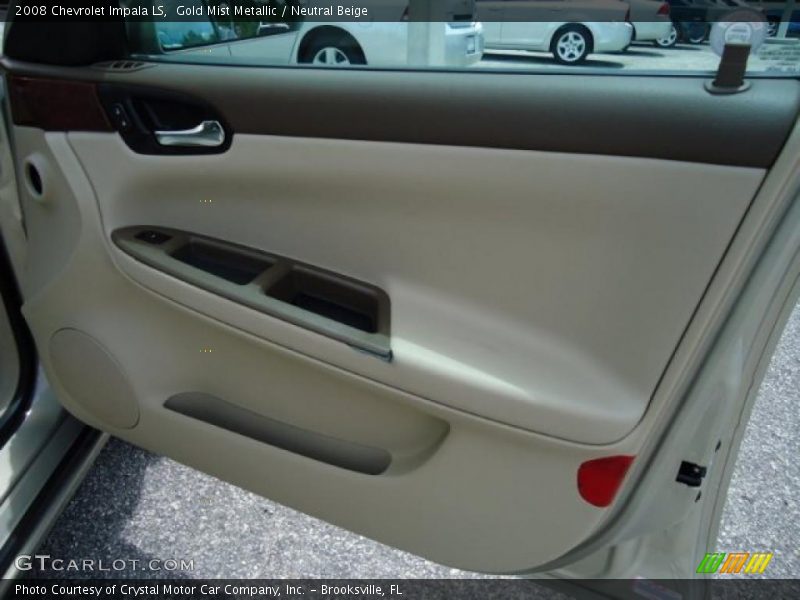 Gold Mist Metallic / Neutral Beige 2008 Chevrolet Impala LS
