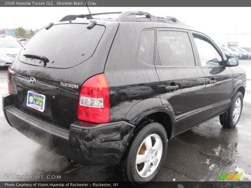 Obsidian Black / Gray 2008 Hyundai Tucson GLS