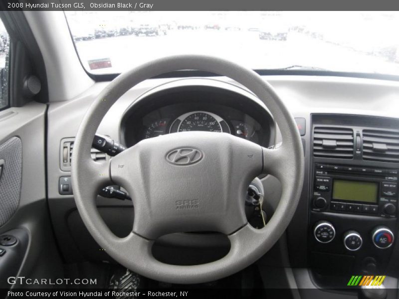 Obsidian Black / Gray 2008 Hyundai Tucson GLS