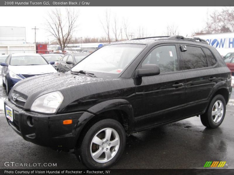 Obsidian Black / Gray 2008 Hyundai Tucson GLS