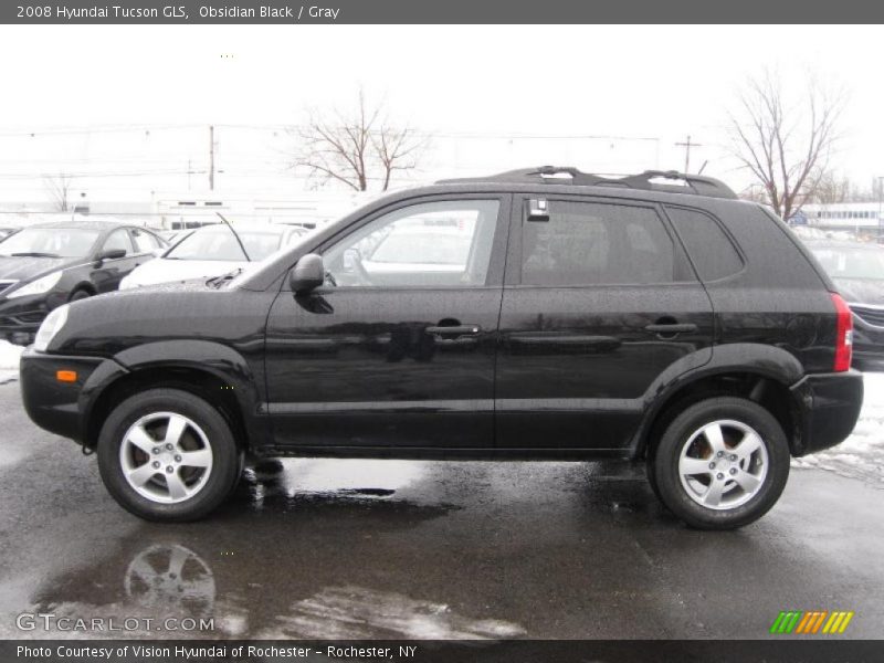 Obsidian Black / Gray 2008 Hyundai Tucson GLS