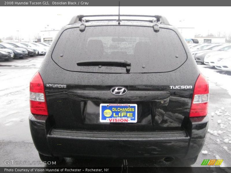 Obsidian Black / Gray 2008 Hyundai Tucson GLS