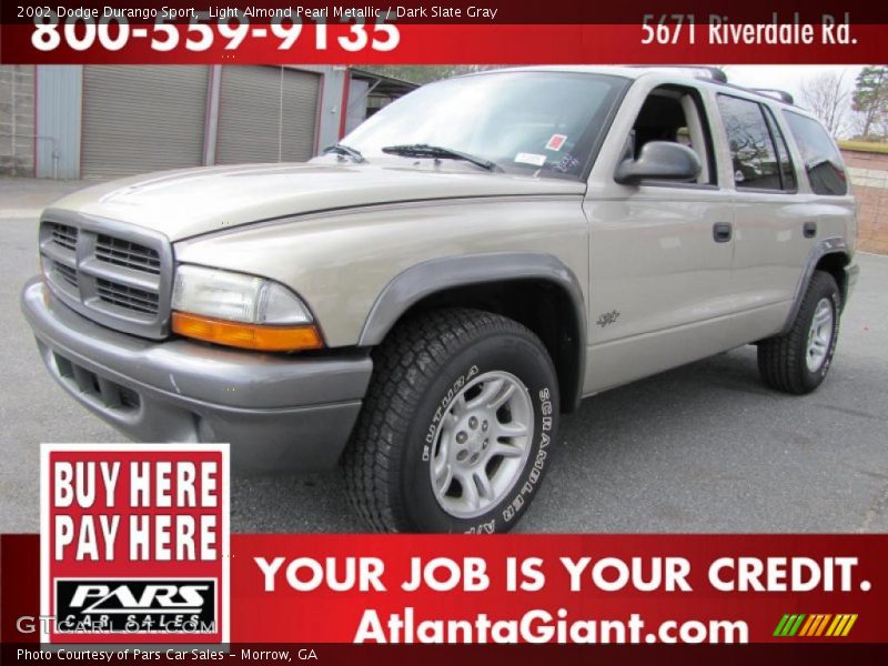 Light Almond Pearl Metallic / Dark Slate Gray 2002 Dodge Durango Sport