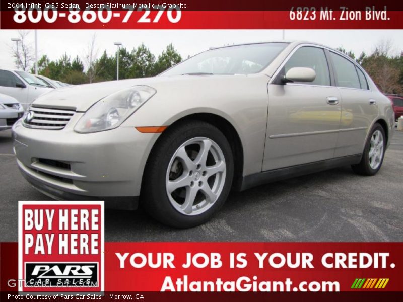Desert Platinum Metallic / Graphite 2004 Infiniti G 35 Sedan