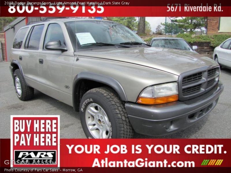 Light Almond Pearl Metallic / Dark Slate Gray 2002 Dodge Durango Sport