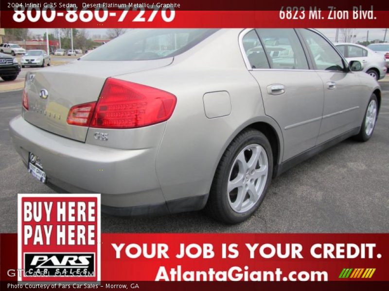 Desert Platinum Metallic / Graphite 2004 Infiniti G 35 Sedan