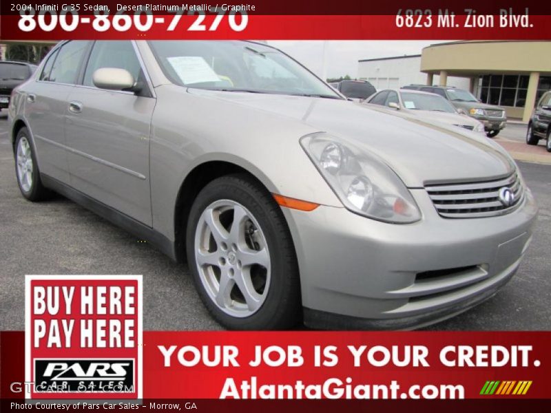 Desert Platinum Metallic / Graphite 2004 Infiniti G 35 Sedan
