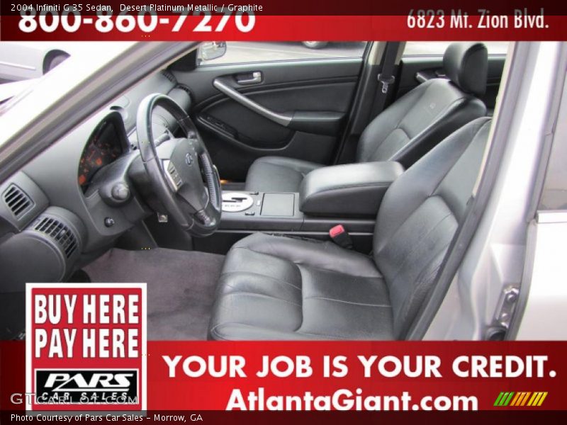 Desert Platinum Metallic / Graphite 2004 Infiniti G 35 Sedan