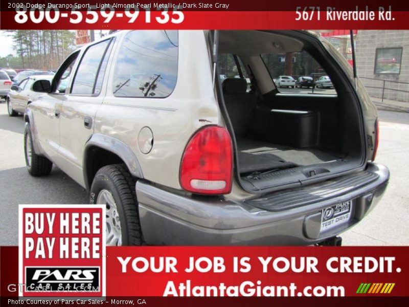 Light Almond Pearl Metallic / Dark Slate Gray 2002 Dodge Durango Sport