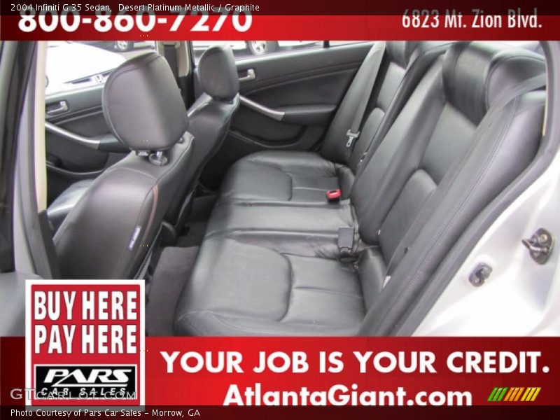 Desert Platinum Metallic / Graphite 2004 Infiniti G 35 Sedan