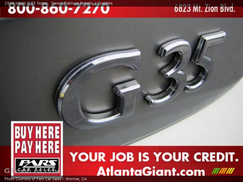 Desert Platinum Metallic / Graphite 2004 Infiniti G 35 Sedan