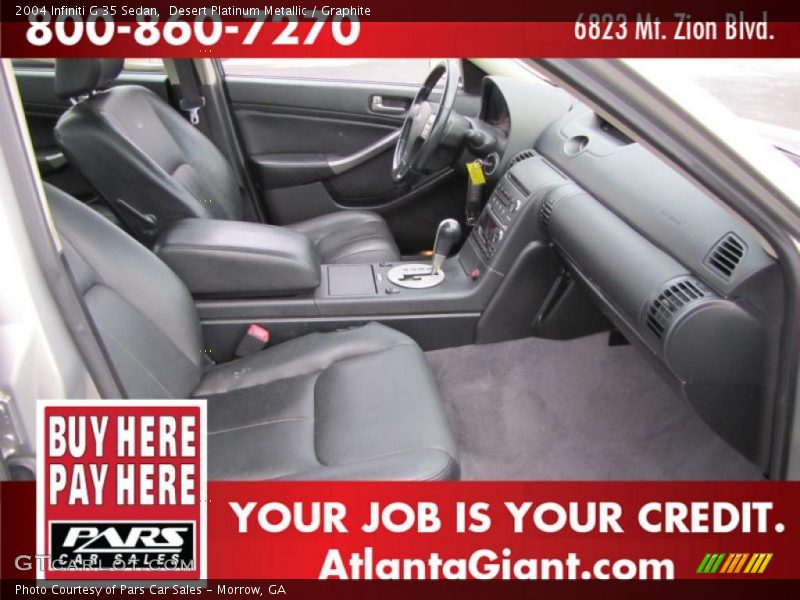 Desert Platinum Metallic / Graphite 2004 Infiniti G 35 Sedan