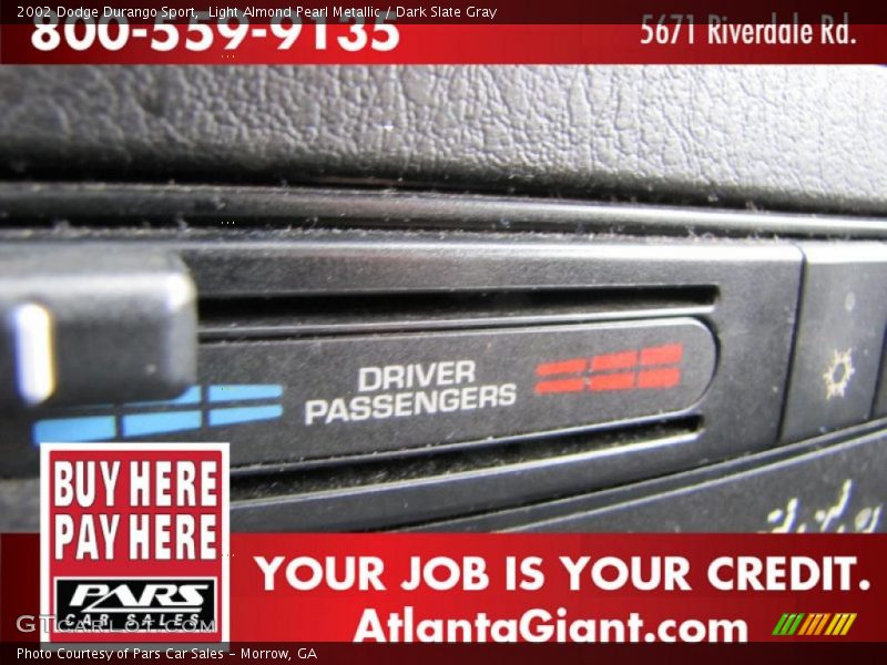 Light Almond Pearl Metallic / Dark Slate Gray 2002 Dodge Durango Sport