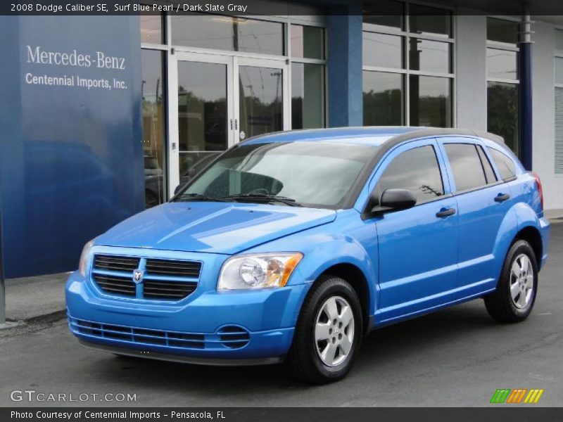 Surf Blue Pearl / Dark Slate Gray 2008 Dodge Caliber SE