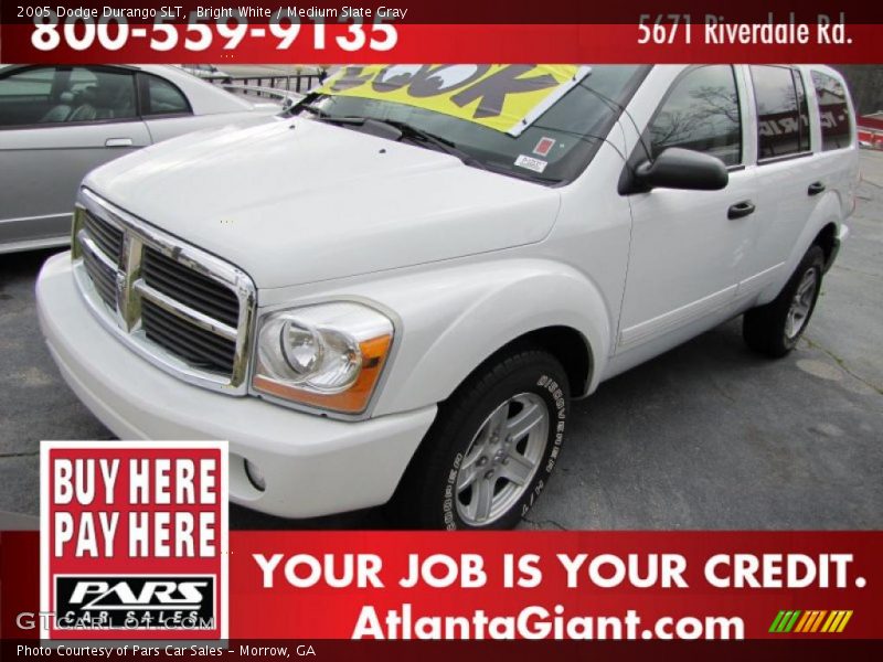 Bright White / Medium Slate Gray 2005 Dodge Durango SLT