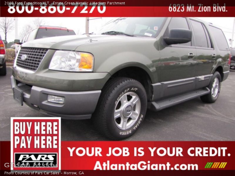 Estate Green Metallic / Medium Parchment 2003 Ford Expedition XLT