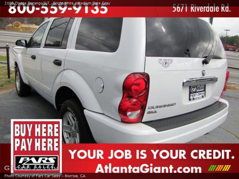 Bright White / Medium Slate Gray 2005 Dodge Durango SLT