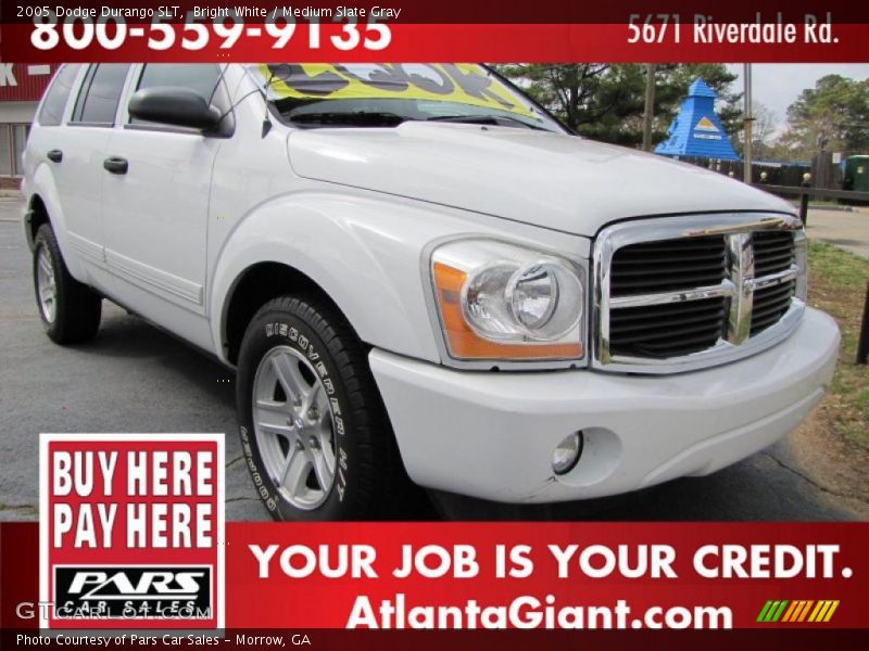 Bright White / Medium Slate Gray 2005 Dodge Durango SLT