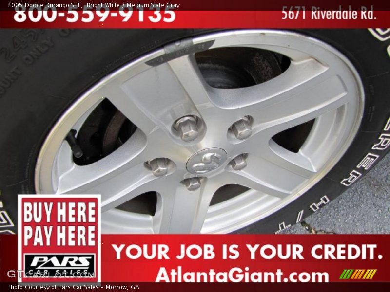 Bright White / Medium Slate Gray 2005 Dodge Durango SLT