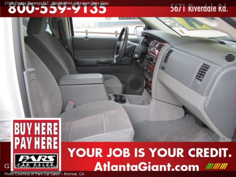Bright White / Medium Slate Gray 2005 Dodge Durango SLT