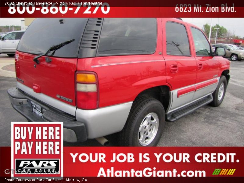 Victory Red / Tan/Neutral 2002 Chevrolet Tahoe 4x4