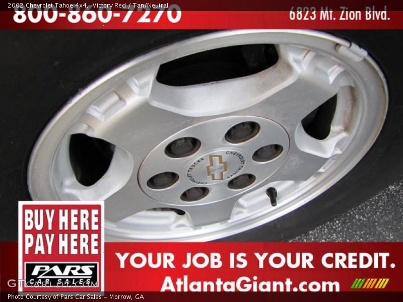 Victory Red / Tan/Neutral 2002 Chevrolet Tahoe 4x4