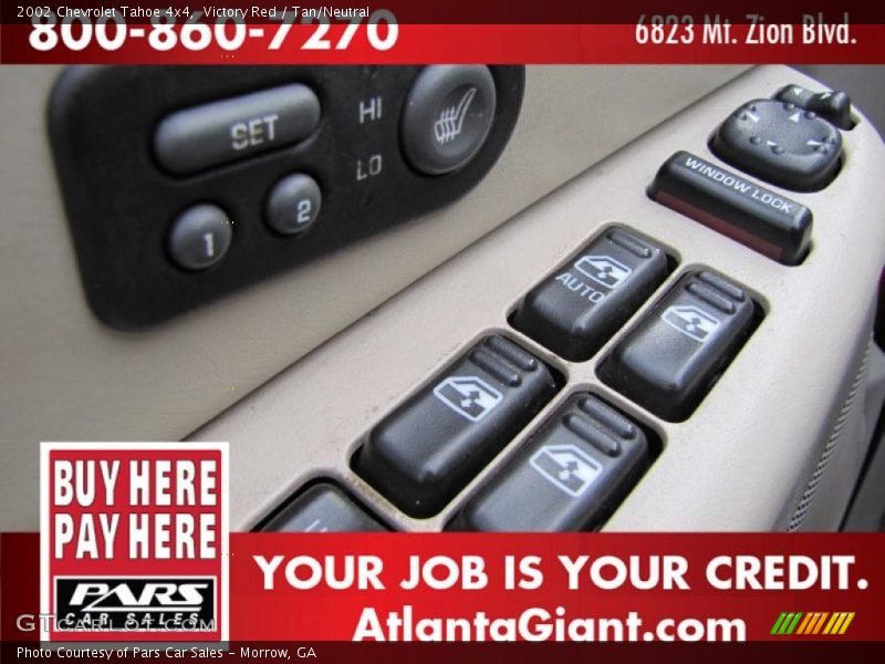 Victory Red / Tan/Neutral 2002 Chevrolet Tahoe 4x4