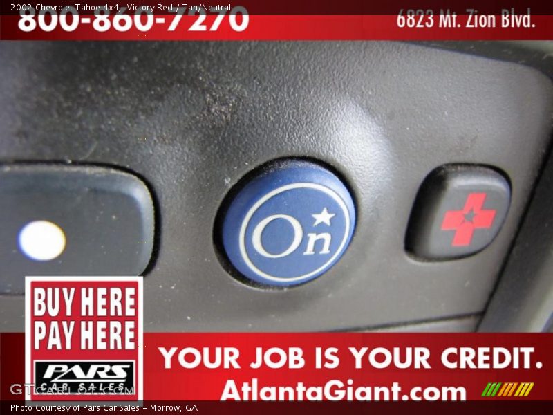 Victory Red / Tan/Neutral 2002 Chevrolet Tahoe 4x4