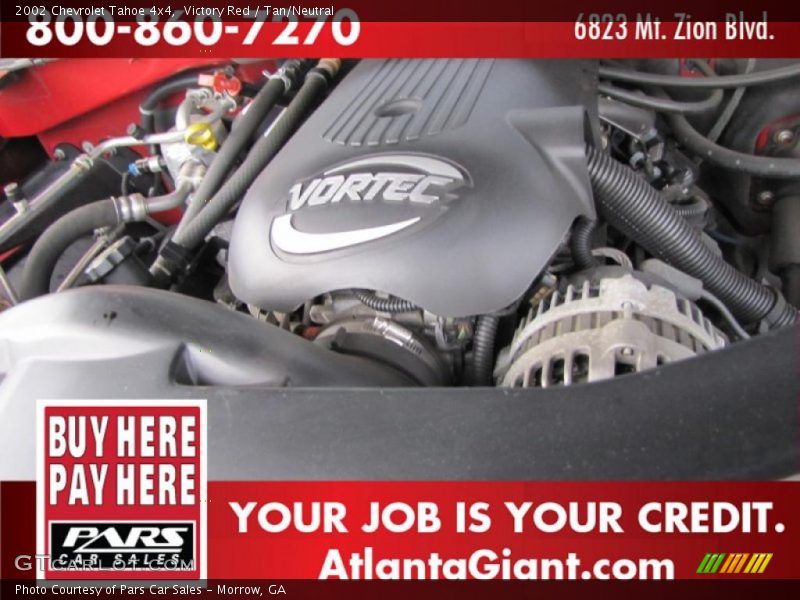 Victory Red / Tan/Neutral 2002 Chevrolet Tahoe 4x4